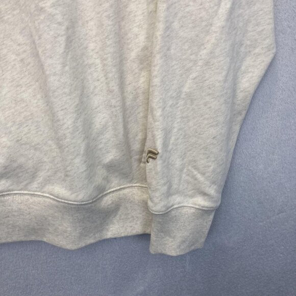 Fabletics 1/4 Zip Pullover Sweater Mens Medium Oatmeal Athletic Raglan Comfy - Picture 6 of 16